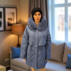 Women’s Hooded Mid-Length Jacket size L